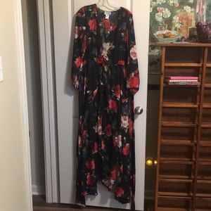 Unique Vintage 1960s Floral Farrah Maxi Dress